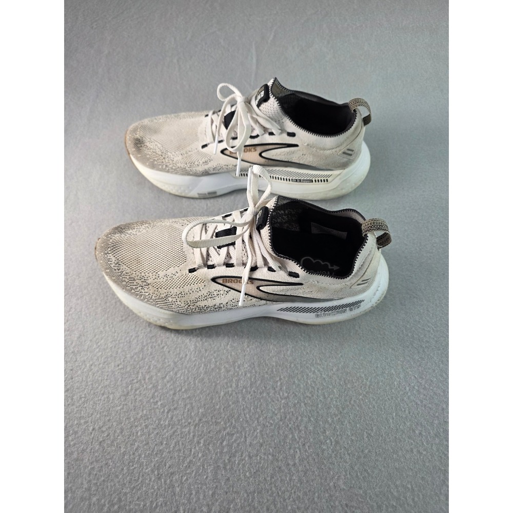 Brooks Glycerin StealthFit GTS 21 Womens Running Shoes White Black 1204111B135